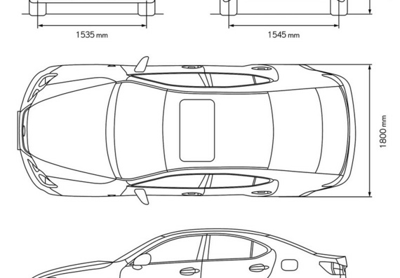 Lexus IS (2005) (Лексус ИС (2005)) - чертежи (рисунки) автомобиля